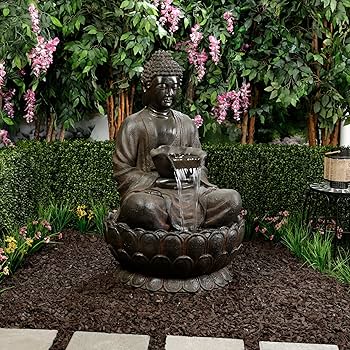 絵画 water fountain Watercolor Garden Fountain Clipart: Printable JPG Images